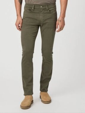 PAIGE Federal Slim Straight Fit Jeans, Color River Moss Size 30x30